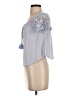Heartloom 100% Rayon Gray Blue Short Sleeve Blouse Size S (estimated) - photo 5