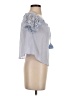 Heartloom 100% Rayon Gray Blue Short Sleeve Blouse Size S (estimated) - photo 4