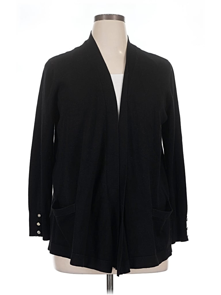 Pre-owned 89th & Madison Cardigan Sweater In Black