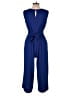 Du Jour Solid Blue Jumpsuit Size S (petite) - photo 2