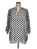 T Tahari 100% Polyester Polka Dots Silver 3/4 Sleeve Blouse Size 1X - photo 1