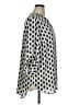 T Tahari 100% Polyester Polka Dots Silver 3/4 Sleeve Blouse Size 1X - photo 4