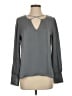Express 100% Polyester Gray Long Sleeve Blouse Size S - photo 1