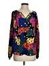 Emily Wonder 100% Polyester Polka Dots Purple Long Sleeve Blouse Size S - photo 1