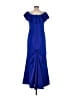 Alyce 100% Polyester Solid Blue Cocktail Dress Size 6 - photo 2
