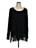 Melissa McCarthy Seven7 Black Long Sleeve Blouse Size XL (estimated) - photo 1