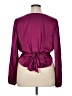 Express Burgundy Long Sleeve Blouse Size XL - photo 2
