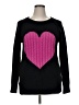 Unbranded 100% Acrylic Hearts Black Pullover Sweater Size XL - photo 1