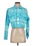 Blank NYC 100% Cotton Tie-dye Teal Denim Jacket Size S - photo 1