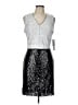 Nicole Miller Studio 100% Polyester Silver Cocktail Dress Size 12 - photo 1