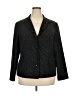 R&M Richards 100% Polyester Chevron-herringbone Black Blazer Size 18 - photo 1