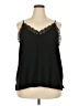 Halogen 100% Polyester Black Sleeveless Blouse Size 2X - photo 1