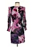 Express 100% Polyester Print Purple Cocktail Dress Size 0 - photo 1