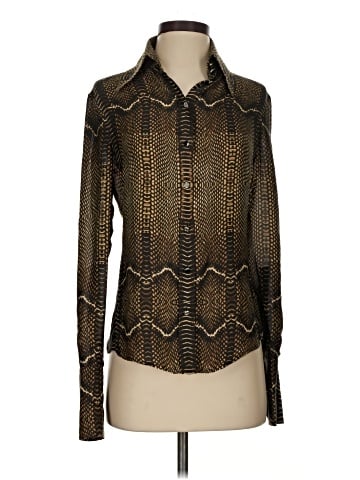 Magaschoni Long Sleeve Silk Top (view 1)