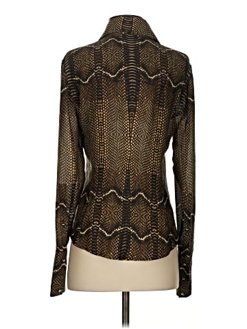 Magaschoni Long Sleeve Silk Top (view 2)