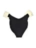 One One Color Block Black One Piece Swimsuit Size M - photo 2