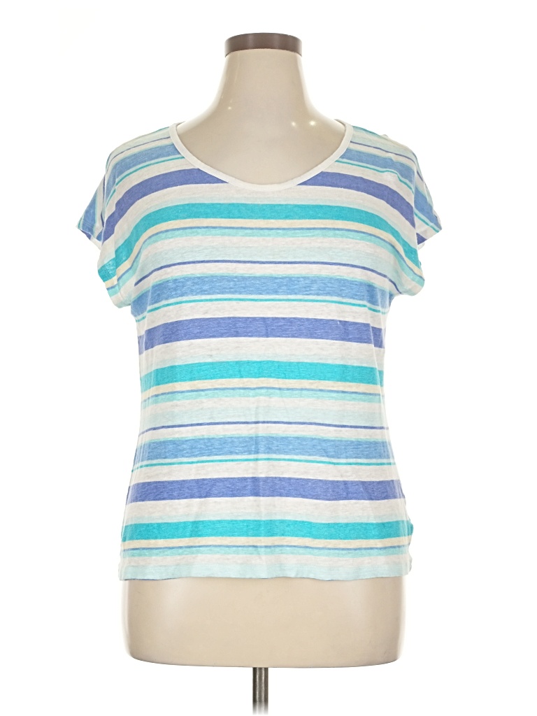 Pre-owned Talbots Short Sleeve T-shirt In Blue