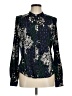 Veronica Beard Animal Print Black Long Sleeve Silk Top Size 6 - photo 1