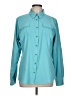 Assorted Brands 100% Polyester Solid Teal Long Sleeve Blouse Size L - photo 1