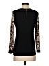 Style&Co Animal Print Black Long Sleeve Blouse Size S (petite) - photo 2