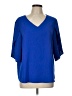 Unbranded Blue 3/4 Sleeve Blouse Size L - photo 1