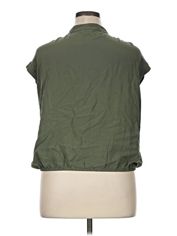 Express Sleeveless Button-Down Shirt (view 2)