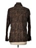 J. McLaughlin Animal Print Brown Long Sleeve Blouse Size L - photo 2