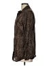 J. McLaughlin Animal Print Brown Long Sleeve Blouse Size L - photo 5