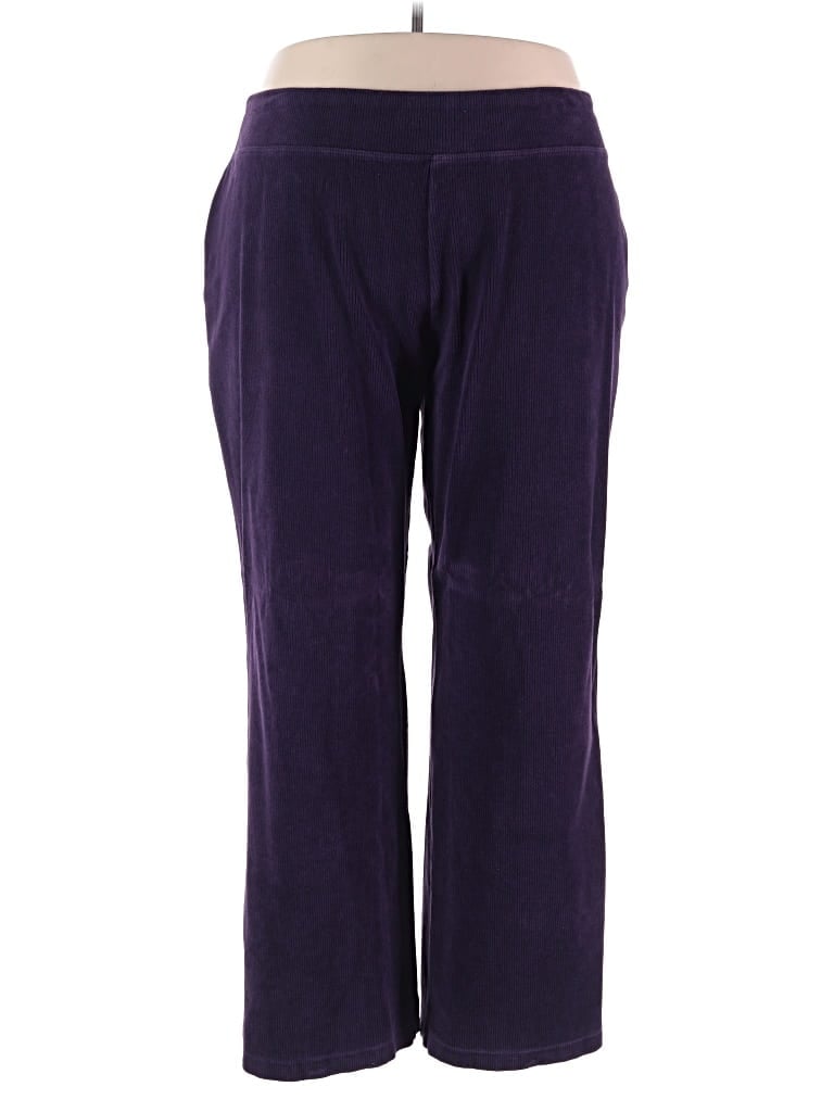 Pre-owned Lands' End Casual Pants In Purple