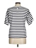Talbots Outlet 100% Cotton Stripes Silver Short Sleeve Top Size M - photo 2