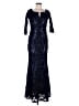 Xscape Blue Black Cocktail Dress Size 8 - photo 1