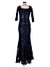 Xscape Blue Black Cocktail Dress Size 8 - photo 2