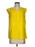 Ann Taylor LOFT 100% Polyester Yellow Short Sleeve Blouse Size S - photo 1
