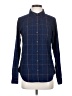REI Co Op Argyle Blue Long Sleeve Blouse Size S - photo 1