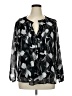Lane Bryant 100% Polyester Black 3/4 Sleeve Blouse Size 14 - photo 1
