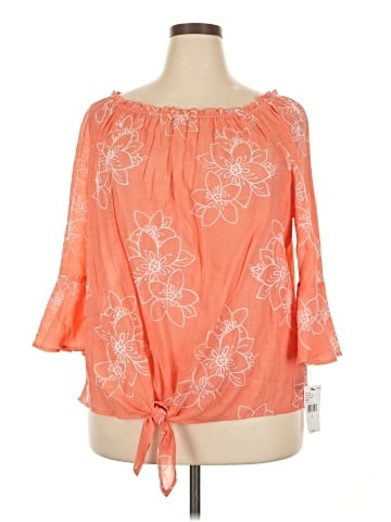 AB Studio 3/4 Sleeve Blouse (view 1)