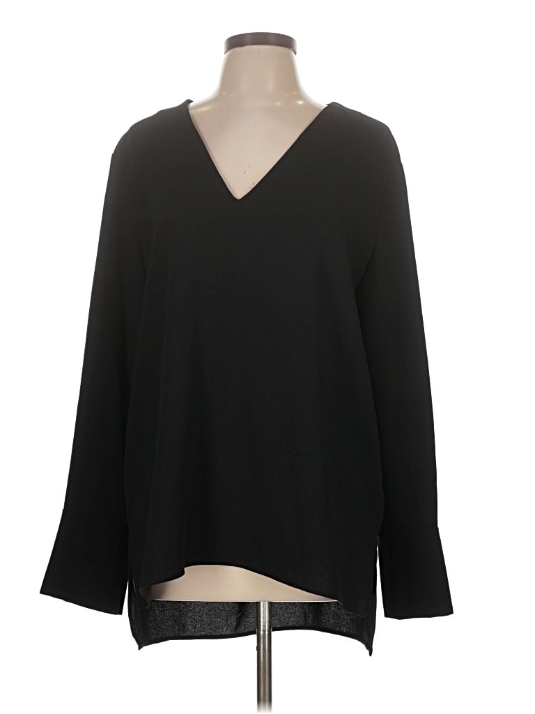 Pre-owned Cos Long Sleeve Blouse In Black