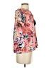 THML 100% Polyester Floral Pink Short Sleeve Blouse Size S - photo 4