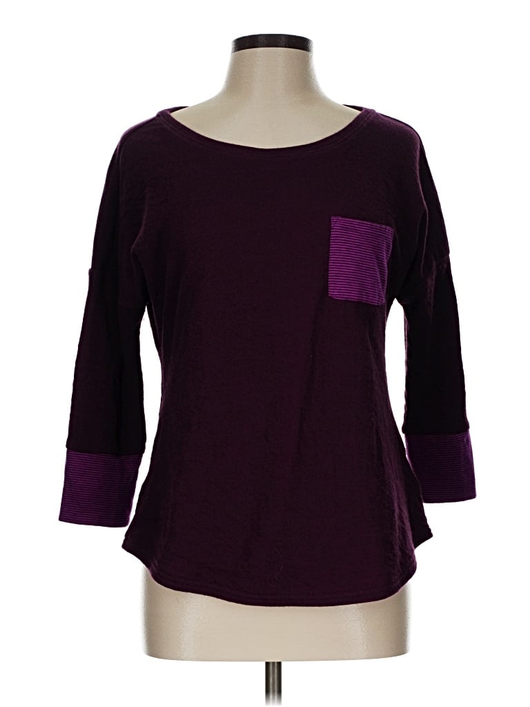 Pre-owned Columbia 3/4 Sleeve T-shirt In Purple