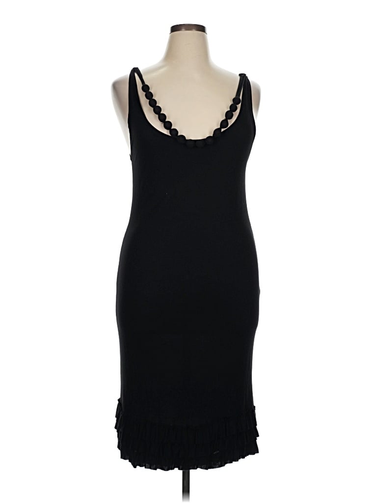 Pre-owned Sharagano Cocktail Dress In Black