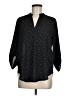 Lush 100% Polyester Polka Dots Black 3/4 Sleeve Blouse Size M - photo 1