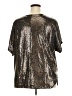 Ragdoll LA Metallic Silver Short Sleeve Blouse Size 2X - photo 2