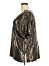 Ragdoll LA Metallic Silver Short Sleeve Blouse Size 2X - photo 5