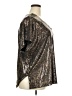 Ragdoll LA Metallic Silver Short Sleeve Blouse Size 2X - photo 4