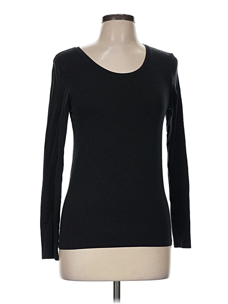 Pre-owned Lucky Brand Long Sleeve T-shirt In Black