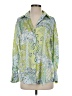 Zara 100% Polyester Paisley Green Long Sleeve Blouse Size S - photo 1