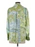 Zara 100% Polyester Paisley Green Long Sleeve Blouse Size S - photo 2