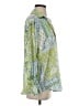 Zara 100% Polyester Paisley Green Long Sleeve Blouse Size S - photo 4