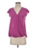 Halogen Purple Short Sleeve Blouse Size XS - photo 1