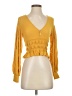 Illa Illa 100% Rayon Yellow Long Sleeve Blouse Size S - photo 1